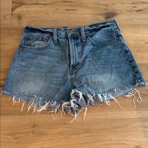 Madewell high waisted jean shorts